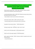 NURG 5710&colon; Sympathetic Nervous System revision Questions Solved 100&percnt; Correct&vert; Verified Solutions-Newest 2025