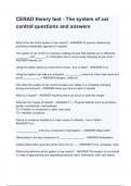 CERAD theory test - The system of car control questions and answers