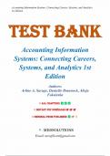 Test Bank for Accounting Information Systems&comma; 1st Edition by Savage