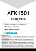 AFK1501 EXAM PACK 2025 - DISTINCTION GUARANTEED