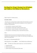Test Bank For Wong's Nursing Care Of Infants and Children 11th Edition by Hockenberry&period; With Complete Solution Guide&period;