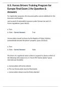 U&period;S&period; Forces Drivers Training Program for Europe Final Exam 2 He Question & Answers&period;docx