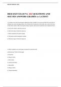 HESI EXIT EXAM V6  2025 QUESTIONS AND SOLVED ANSWERS GRADED A&plus; LATEST&excl;