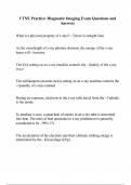 VTNE Practice&colon; Diagnostic Imaging Exam Questions and Answers