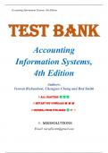 Test Bank for Accounting Information Systems&comma; 4th Edition by Vernon Richardson