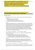 TEST BANK Chapter 01&colon; Introduction to Medical-Surgical Nursing Practice in Canada Lewis&colon; Medical-Surgical Nursing in Canada&comma; 4th Canadian Edition MULTIPLE CHOICE 1&period; When caring for clients using evidence-informed practice&comma; which of the following does the 