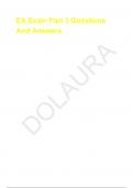 EA Exam Part 3 Questions And Answers