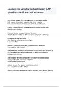 Leadership Amelia Earhart Exam CAP questions with correct answers