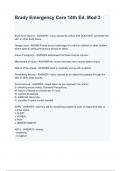 Brady Emergency Care 14th Ed&period; Mod 3 quetions and answers