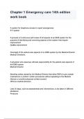 Chapter 1 Emergency care 14th edition work book questions and answers