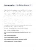 Emergency Care 14th Edition Chapter 5 questions and answers