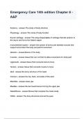 Emergency Care 14th edition Chapter 6 - A&P questions and answers