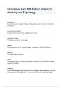 Emergency Care 14th Edition Chapter 6 Anatomy and Physiology questions and answers