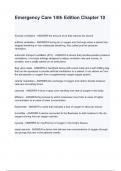 Emergency Care 14th Edition Chapter 10 questions and answers
