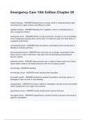 Emergency Care 14th Edition Chapter 29 questions and answers