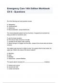 Emergency Care 14th Edition Workbook CH 6 - Questions and answers