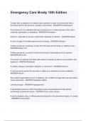 Emergency Care Brady 14th Edition questions and answers