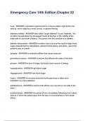 Emergency Care 14th Edition Chapter 22 questions and answers