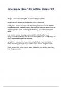 Emergency Care 14th Edition Chapter 23 questions and answers
