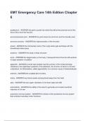 EMT Emergency Care 14th Edition Chapter 6 questions and answers