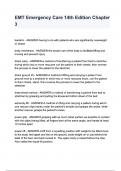 EMT Emergency Care 14th Edition Chapter 3 questions and answers&period;