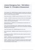 Limmer Emergency Care - 14th Edition - Chapter 14 - Principles of Assesment questions and answers&period;
