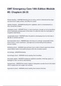 EMT Emergency Care 14th Edition Module -5 Chapters 29-35 questions and answers