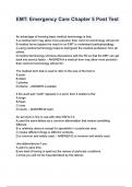 EMT Emergency Care Chapter 5 Post Test questions and answers