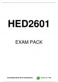 HED2601 EXAM PACK 2026 - DISTINCTION GUARANTEED