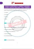 NUR676 QUESTIONS & CORRECT ANSWERS LATEST UPDATE 2024&sol;2025 100&percnt; CORRECT