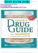     TEST BANK FOR&colon; Davis's Drug Guide for Nurses  Seventeenth Edition by April Hazard Vallerand PhD Latest Version&period;