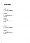 Drugs - NDEB QUESTIONS AND CORRECT DETAILED ANSWERS 2025&sol;2026 &lpar;VERIFIED ANSWERS&rpar; &vert;ALREADY GRADED A&plus;&vert;BRAND NEW&excl;&excl;