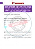 NRNP 6552&sol;NRNP6552 FINAL EXAM LATEST VERSION A 2024-2025 ALL 100 QUESTIONS AND CORRECT ANSWERS&vert;AGRADE&lpar;WALDEN UNIVERSITY&rpar; QUESTIONS & CORRECT ANSWERS LATEST UPDATE 2024&sol;2025 100&percnt; CORRECT