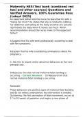 Maternity HESI Test bank &lpar;combined red hesi and other sources&rpar; Questions and Verified Answers