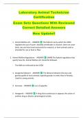 Laboratory Animal Technician  Certification   Exam Sets Questions With Reviewed  Correct Detailed Answers  New Update&excl;&excl; 