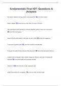 fundamentals Final IOT- Questions &  Answers