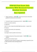 PPN102 Final Exam Sets  Questions With Reviewed Correct  Detailed Answers  New Update&excl;&excl;