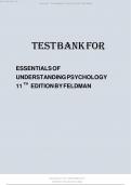 test bank for essentials of understanding psychology 11th edition by feldman