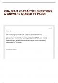 CHA EXAM &num;3 PRACTICE QUESTIONS & ANSWERS GRADED TO PASS&excl;&excl;