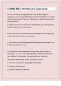 CHIMA NCE 46 Practice Questions With Well Researched Answers