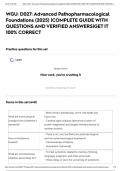 WGU&colon; D027&colon; Advanced Pathopharmacological Foundations &lpar;2025&rpar; &vert;COMPLETE GUIDE WITH QUESTIONS AND VERIFIED ANSWERS&vert;GET IT 100&percnt; CORRECT