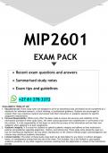 MIP2601 EXAM PACK 2025 - DISTINCTION GUARANTEED