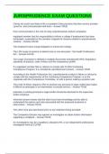 JURISPRUDENCE EXAM QUESTIONS 