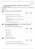     WGU C202 PRE-ASSESSMENT&colon; MANAGING HUMAN CAPITAL &lpar;UXC2&rpar; &lpar;PUXC&rpar;&vert;QUESTIONS AND ANSWERS 100&percnt; CORRECT&vert;LATEST UPDATE COMPLETE