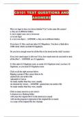 CS101 TEST QUESTIONS AND ANSWERS