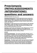 Preeclampsia &lpar;PATHO ASSESSMENTS INTERVENTIONS&rpar; questions and answers&period;