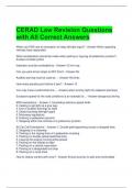 CERAD Law Revision Questions with All Correct Answers 