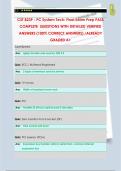 CST 8239 - PC System Tech&colon; Final Exam Prep PASS  COMPLETE QUESTIONS WITH DETAILED VERIFIED  ANSWERS &lpar;100&percnt; CORRECT ANSWERS&rpar; &sol;ALREADY  GRADED A&plus;
