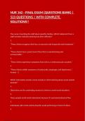 NUR 162 - FINAL EXAM &lpar;Chapters 1-28 QUESTIONS BANK&rpar; &vert; 523 QUESTIONS &vert; WITH COMPLETE SOLUTIONS&excl;&excl;