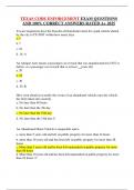 TEXAS CODE ENFORCEMENT EXAM QUESTIONS  AND 100&percnt; CORRECT ANSWERS RATED A&plus; 2025